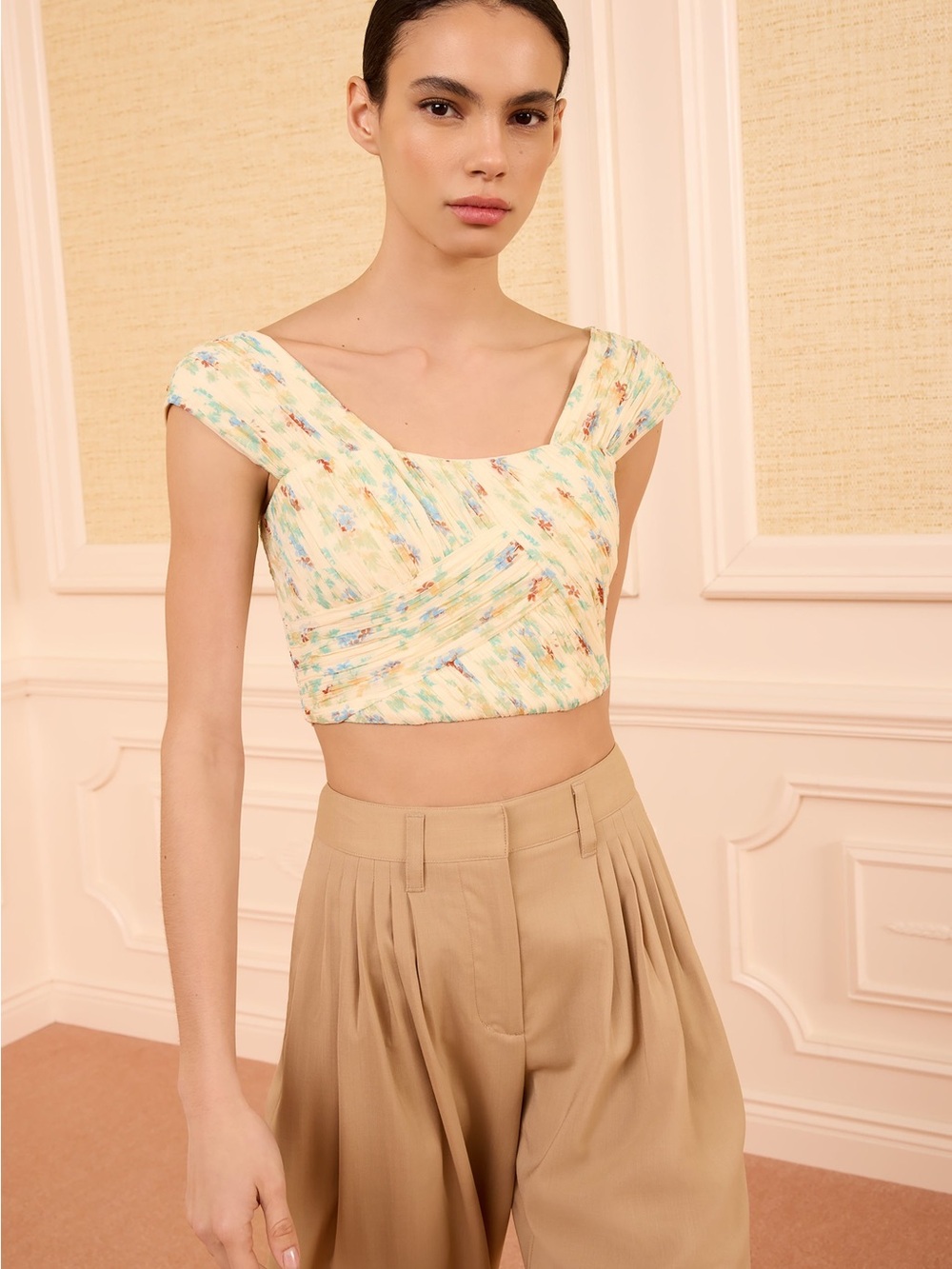 Ulla Johnson Sylvie Satin Crop Top